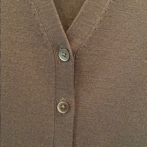 Olive/brown wool cardigan - Picture 3 of 4